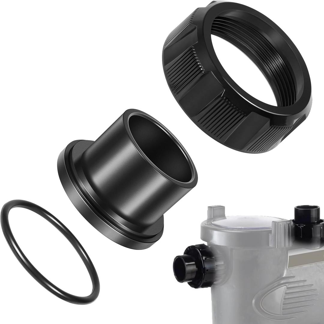 R0446101 Pump Union Coupling Nut Kit with Tail Piece and O-Ring Replacement Fitting Parts Fit for Zodiac Jandy E-Pump Variable Speed Pump JEP and Stealth SHPF SHPM Series Pool Pumps (1 Set)