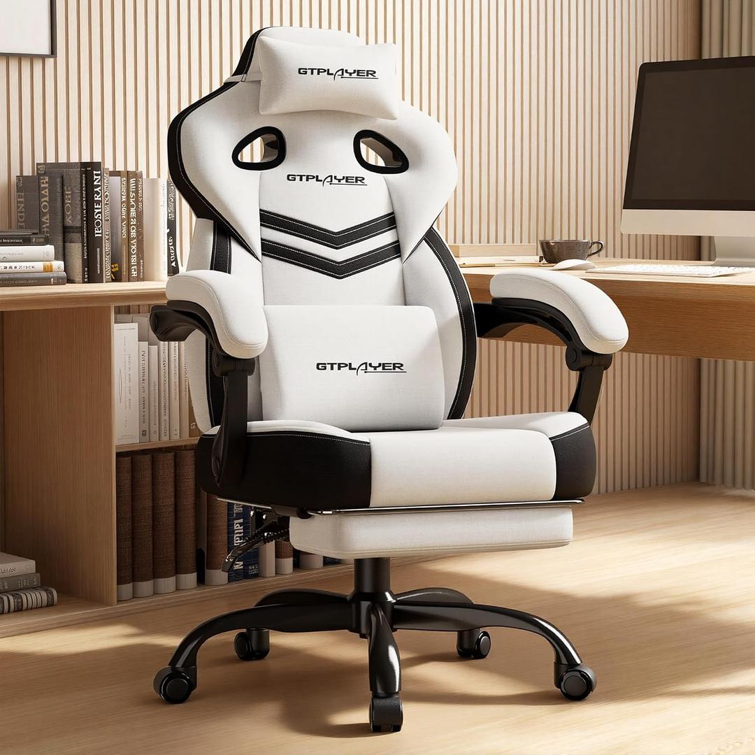 GTPLAYER Gaming Chair for Adults, Ergonomic High Back Chair with Footrest