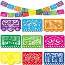 DomeStar Mexican Party Decoration, 18 Feet Plastic Papel Picado Fiesta Banner Cinco de Mayo Garland for Mexican Birthday Party Supplies (multicolor1)