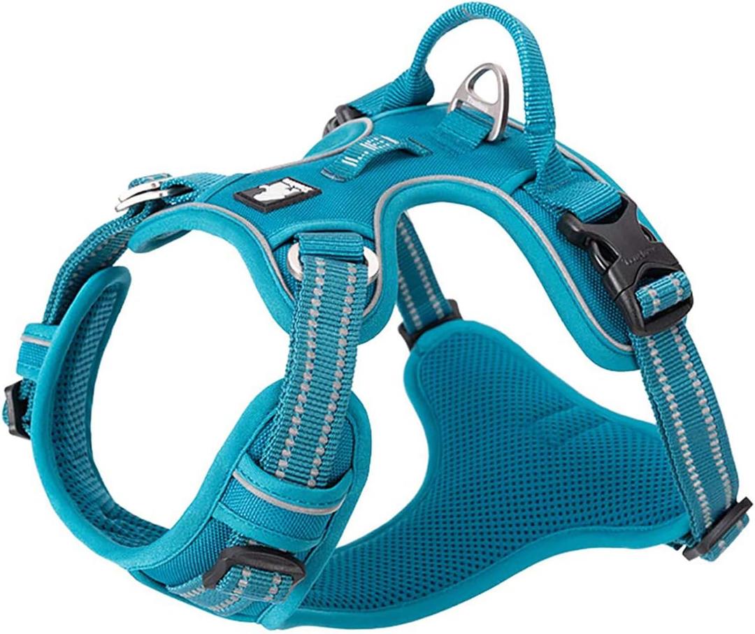 TRUE LOVE Dog Harness No Pull Nylon Reflective Pet Harness Adjustable Comfortable Control Step-in Brilliant Colors Truelove TLH56512 Blue Small