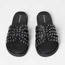 The Drop Women's Mila Slide (5, Black With Studs)