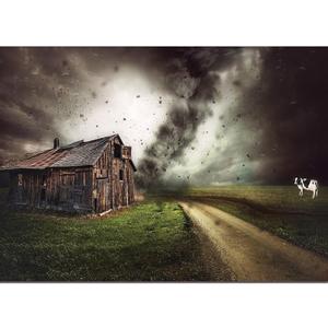 10x8ft Fairy Tale Tornado Halloween Party Photography Backdrop Farm Grassland Photo Background Chalet Girl Children Birthday Party Decor Newborn Video Shooting Studio Props