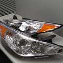 Headlights Headlamp Replacement for Sonata 2011-2014 Projector Headlight Clear Lens Amber Corner Pair Left and Right Side Replacement for HY2502159 HY2503159