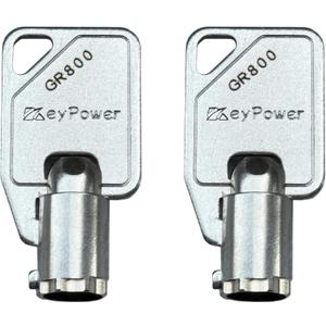 KeyPower Keys (2) GR800 Tubular Key for Greenwald Commercial Washer Door/Service Panel/Coin Washing Machine, Compatible with Maytag Whirlpool Speed Queen ESD Lock
