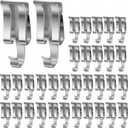 Zonon 300 Pcs Christmas Light Clips Metal Gutter Hooks for Outdoor Xmas Hangers for Shingles Roof Seasonal Lighting Gutter Clips Hanging Festival Xmas Outside Decoration