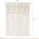 Mkono Macrame Curtain Large Boho Woven Wall Hanging Window Curtains Handmade Bohemian Decor for Window Doorway Closet Wedding Backdrop Arch Bedroom Living Room Apartment, 51''W x 70''L, Set of 2