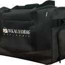 Extra Large 80-Liter Heavy-Duty Water-Repellent Duffle Bag, perfect for travel, fitness, gear, and home organization. Color: Black. Size: 26"X14"X14"(80L)