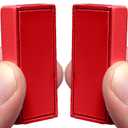 Magnetic Flag/Curtain Weights 8 Pack of Waterproof Magnets + Carrying Case, Great for Stopping American Flag Tangles, Clip On Bottom, Heavy Duty Works Outdoor to Stop Wind (Red)