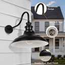 Exterior Farmhouse Barn Light, 16 Inch Vintage Outside Garage Light Fixtures, 3PCS Anti-Rust Waterproof Outdoor Light for Patio Frontdoor Entryway Doorway, Matte Black, No Dusk to Dawn