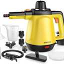 Natural Multi-Surface Handheld Steam Cleaner with 10 Accessories, 13.5OZ Pressurized Multipurpose On Demand Steam Cleaner for Home, Steamer for Cleaning Dirt, Grease, Grout, Tile, Floor, Couch and Car (Yellow)