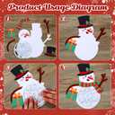 Tioncy 24 Set Winter Craft Kits Christmas Snowman Coaster Crafts Winter Snowflake DIY Holiday Cup Coasters Kits Ideal for Family Fun Holiday Party Supplies Christmas Gifts for Adults