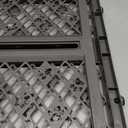MYPET North States Paws Portable Pet Gate: 26-40" Wide. Pressure Mount. No Tools Needed. Made in USA, 23" Tall, Expandable, Durable Dog Gates for Doorways, Fieldstone Gray