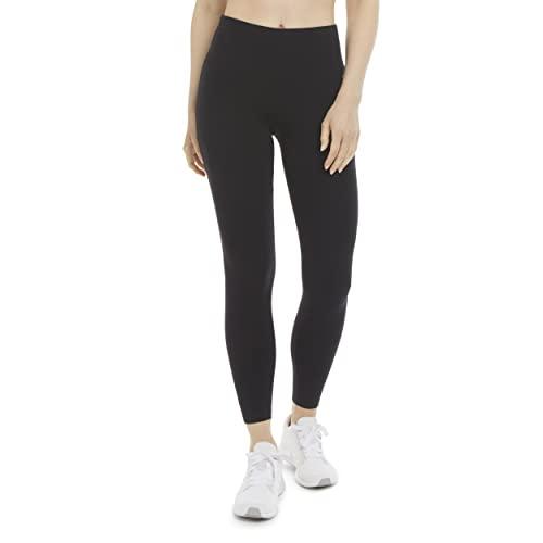 Energy Zone Women's Cotton Stretch High Waist Ankle Legging Deep Black, M