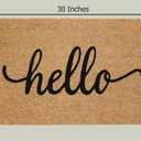 Hello Coir Doormat - 17x30 Inches Durable Non-Slip Door Mat