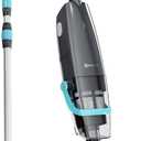 PoolMr Cordless Handheld Pool Vacuum for Above Ground Pool,22 Gal/Min Suction, 60 Min Runtime, Dual-Phase Cleaning System, Obsidian