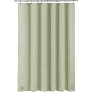 Sage Green Plastic Shower Curtain Liner - Premium PEVA Shower Liner BPA & PVC Free, No Chemical Smell, Lightweight Green Bath Curtain with 3 Magnets for Bathroom, 12 Metal Grommets - Sage, 72"W x 72"L (Pack of 1)