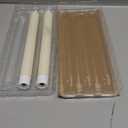 GenSwin Flameless Ivory Taper Candles Flickering with 10-Key Remote, Battery Operated Led Warm 3D Wick Light Window Candles Real Wax Pack of 6, Christmas Home Wedding Decor(0.78 X 9.64 Inch)