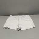 Hybrid & Company Womens Super Comfy 3 inch Inseam Butt Lifting Stretch Twill/Denim Shorts (14 Plus, White)