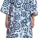 Surf Poncho Men & Women Towel Poncho Adult with Hood, Wearable Towel, Unisex-Adult