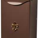 Architectural Mailboxes City Classic Vertical Wall-Mounted Mailbox for Outside, Rust-Resistant Galvanized Steel Metal Small Mail Box, Bronze