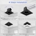 Fanspex Bathroom Ceiling Exhaust Fan, 11.4" Panel Household Bath Vent Ventilation Fan with 1.0 Sones Quiet Operation, 110 CFM
