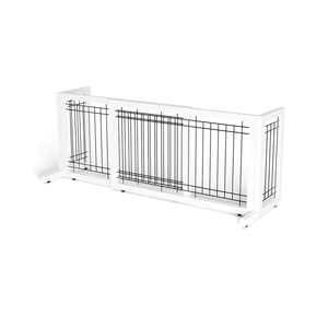 Bonnlo Free Standing Dog gate, Adjustable Pet Fence, 40" - 71" Wide Solid Wooden Dog Gate for House Doorways Stairs, Doggie Gates for Indoors (White, 37-71 inch)