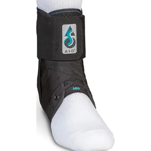 Med Spec ASO Ankle Stabilizer Lace Up Ankle Brace Sprain Support Black,M