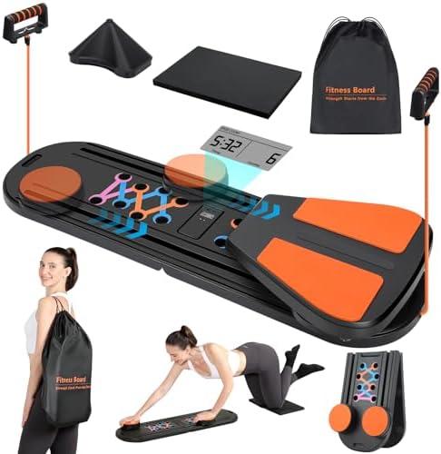 VBZP Pilates Board - Pilates Reformer Set, Portable and Foldable Pilates Board for Home Workout, Multifunctional Pilates Board for Women, Pilates Reformer Machine for Home Exercise