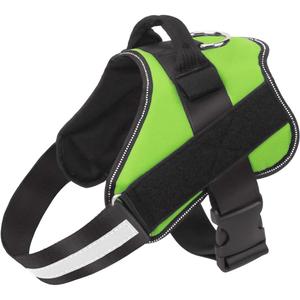 Bolux Dog Harness, No-Pull Reflective Dog Vest, Breathable Adjustable Pet Harness with Handle for Outdoor Walking - No More Pulling, Tugging or Choking M, Pack of 1, Green 