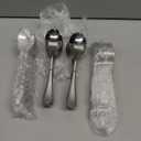 Nuogo 100 Pieces Soup Spoons Set Stainless Steel Spoons Silverware Dessert Dinnerware Bulk Metal Dinner Dinnerware Mirror Polished Tablespoon for Home Restaurant Kitchen Dishwasher Safe