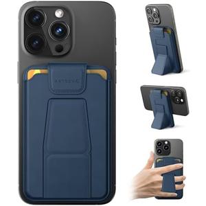 ArtsEvo Magnetic Wallet with Stand and Finger Loop, Up to 3,000g Magnet Strength, Compatible with iPhone Magnetic Wallet for iPhone 17/16/15/14/13/12 Series (Not for 13/12 Mini). Max 3 Card Holder