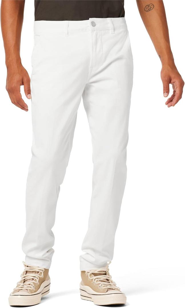 Hudson Mens Classic Slim Straight Chino (White) 30