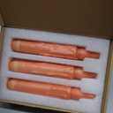 Baquler 6 Pcs Short Thanksgiving Flameless Candles Vintage Fall Real Wax Hand Dipped 6.5 Inch Orange Taper Candles Battery Operated LED Candlesticks for Autumn Thanksgiving Dinning Table Home Party