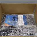 RUGSREAL Entryway Rug 2x3 Small Bedside Throw Mat with Rubber Backing Machine Washable Living Room Rug Non Slip Bathroom Mat Stain Resistant Braided Print Carpet for Dining Room Kitchen Hallway, Black