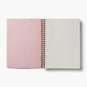 RIFLE PAPER CO. Dahlia Spiral Notebook, Full Color Illustrated Softcover with Gold Foil Accents, 150 Ruled Perforated Pages, 6.25" W x 8.5" L, Pocket Folders for Storage