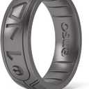 Enso Rings Star Wars Silicone Ring - I Love You - Comfortable and Flexible Design - Aurebesh - Platinum - Size 10