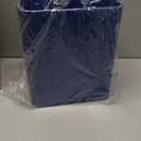 TIPGO Small Metal Trash Can, 2.1 Gallon Slim Trash Can for Bathroom, Wastebasket Garbage Bin for Bedroom, Office, Kitchen, Under Sink (Blue)