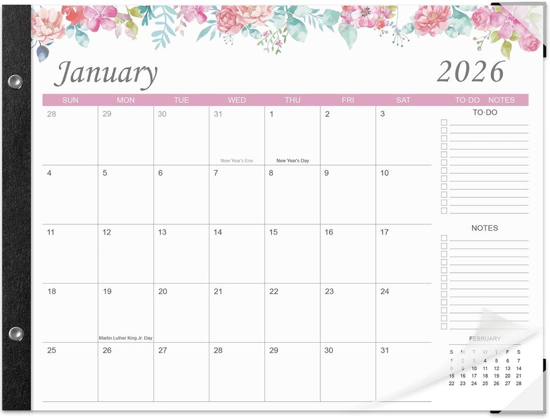 Desk Calendar 2026-2027  22" x 17" Large Desk Calendar Runs From January 2026 to June 2027
