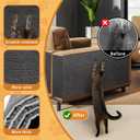 4pack Cat Scratch Couch Furniture and Wall Protector | Adhesive Cat Scratch Pad for Covering Cat Tower, DIY Climbing Cat Scratcher Couch Protector from Cat Claws Scratching (Dark Gray)