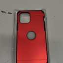 IDweel for iPhone SE 2020 Case with Screen Protector,Case for iPhone SE 2022, Sturdy 3 in 1 Shock Absorption Slim Fit Heavy Duty Hard PC Cover Soft Silicone Bumper Full Body Cover,Red