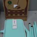Eyliden Carpet Sweeper, Mini Size Lightweight Hand Push - No Noise, Non-Electric, Easy Manual Sweeping Only for Carpet Cleaning (Mint)