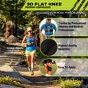 Pro-Tec Athletics 3D Flat Knee Support, Advanced Flat Knit Technology for Custom Fit, Breathable Multi-Directional Stretch Fabric, Non-Slip Gel, Full Range of Motion, M, Blue/Black