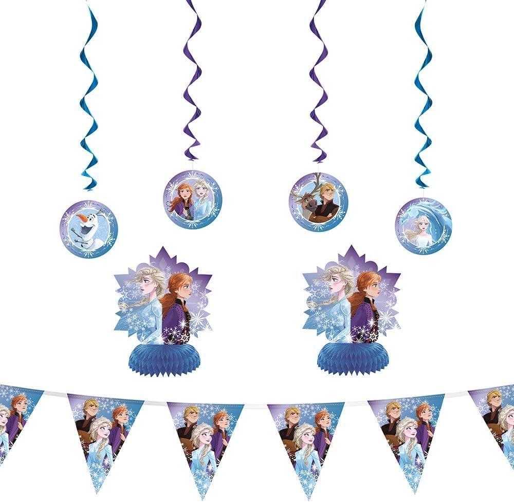 Unique Disney Frozen 2 Decorating Kit (7 Pcs.) - Enchanting Party Accessory for Magical & Memorable Moments