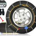 Auto Fixing Snow Chains, 2 x 12 mm, 30s Quick Installation of Tire Chains with Automatic Tensioner, Universal Emergency Tire Traction Chain for Cars, Pickups, and SUVs (HLN 90)