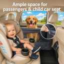 Large Dog Car Seat Extender, Waterproof Back Seat Cover with Hard Base, Seatbelt Leash, Washable Back Seat Extender, with Storage Pocket for SUV, Truck, Car
