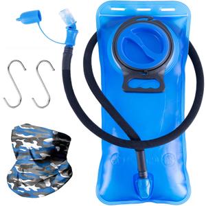 3l Hydration Bladder - 3 Liter Water Bladder Reservoir BPA Free Leak Proof, Backpack Water Bag with Insulated Sleeve for Outdoor Hiking Running Camping Cycling, Blue