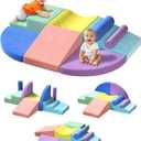 Twinkoo Extra Large 8-Piece Soft Climbing Toys for Toddlers, Foam Climbing Block Set with Jumbo Size, Boosts Motor Skills & Color Coordination, Safe Indoor Toy for Child Development, 8pcs Soft Play Area