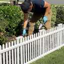 2ft H x 2ft W (3 Panels) No Dig Zippity Roger Rabbit Garden Fence Kit, White Vinyl Picket Fence Panels, Perfect Garden Fences and Borders for Dogs, Dog Fence Outdoor for Yard, ZP19056