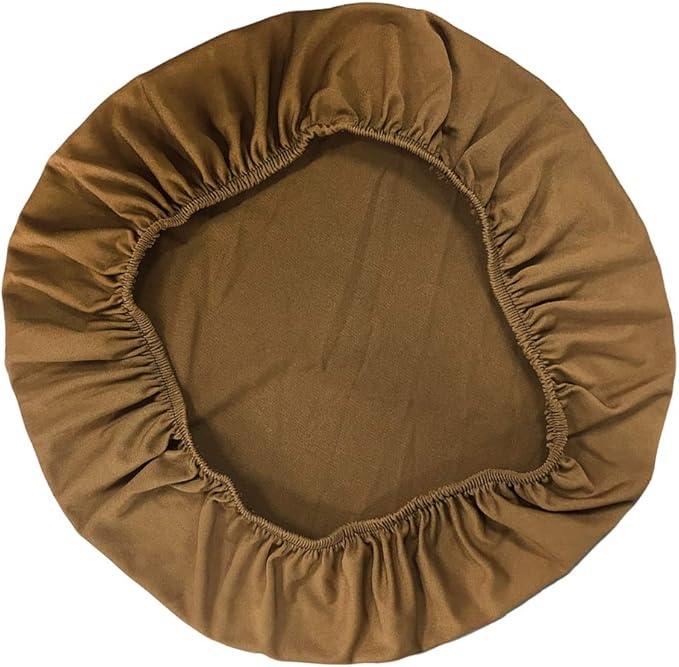 Chair Seat Cover, Removable Stretchable Dining Seat Cover, for Wedding Banquet Party Bar Stool Beauty Decor (Coffee)4 Pair, L