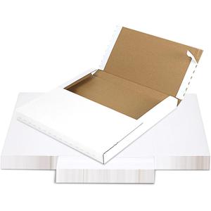 HORLIMER 25 Pack 12.8x12.8x1 Self-Sealing Shipping Boxes, Vinyl Record Mailer Cardboard Box for Mailing, Packaging, Moving Storage